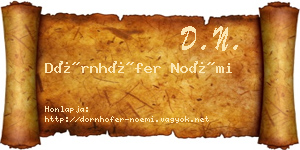 Dörnhöfer Noémi névjegykártya